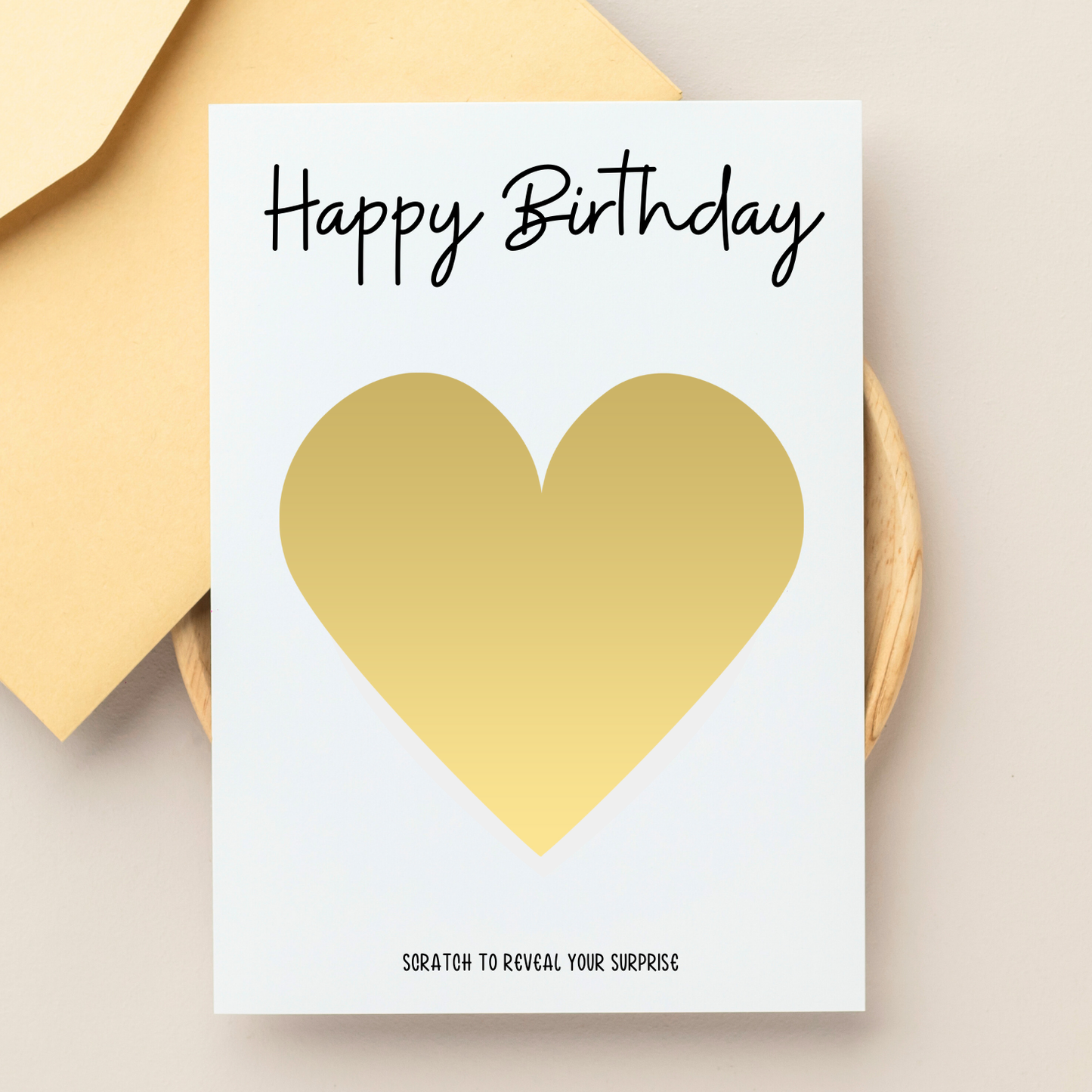 Surprise Birthday Heart Scratchie