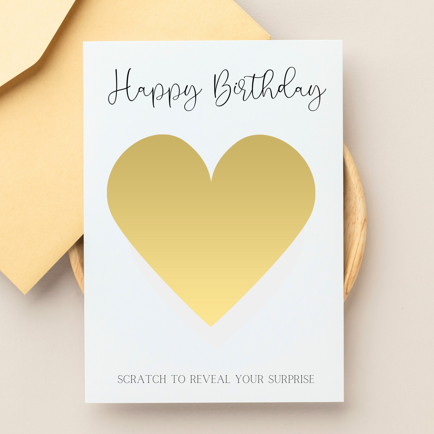 Surprise Birthday Heart Scratch Card