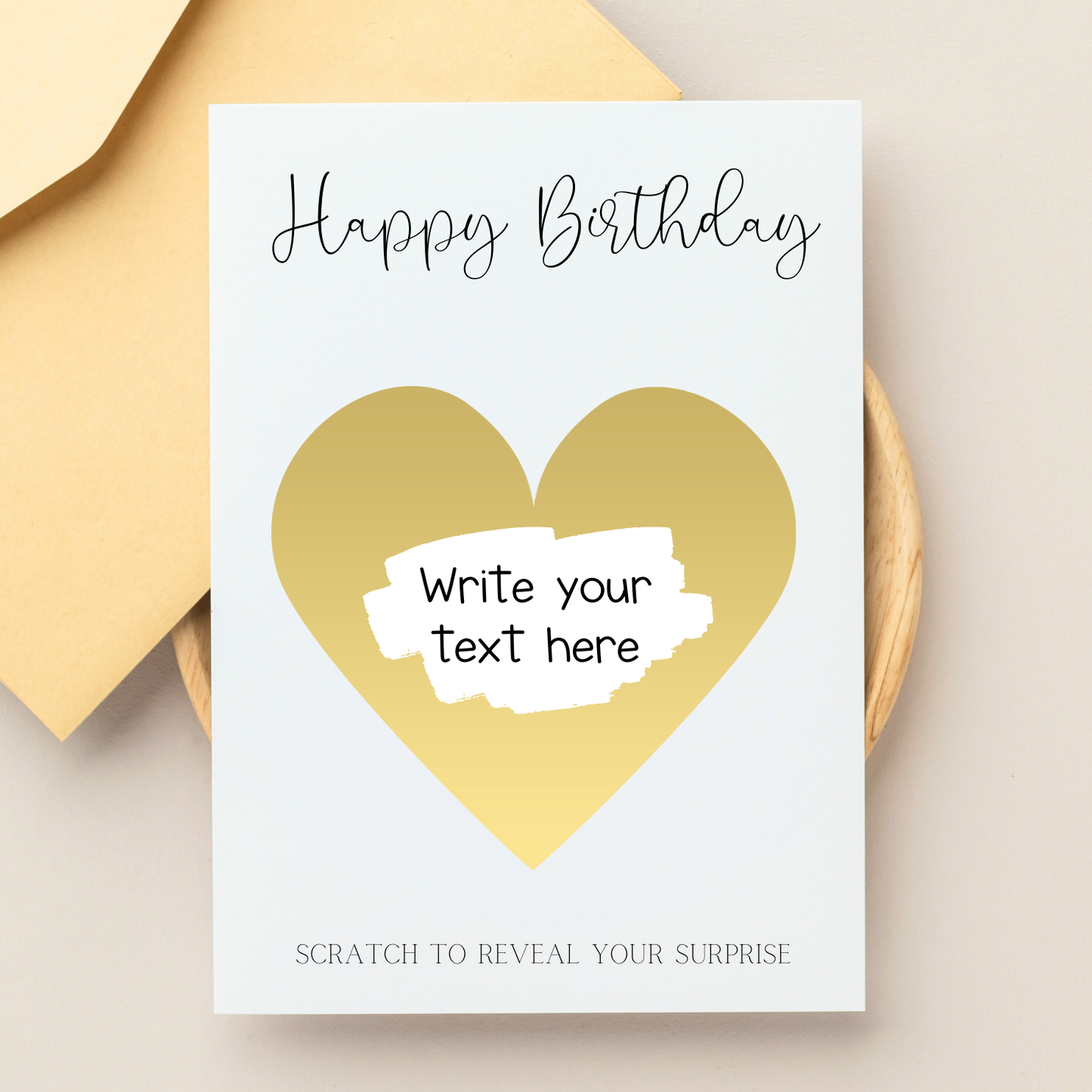 Surprise Birthday Heart Scratch Card