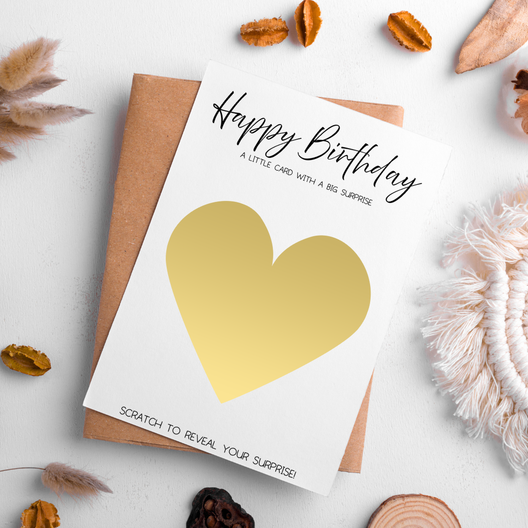 Birthday Heart Scratchie