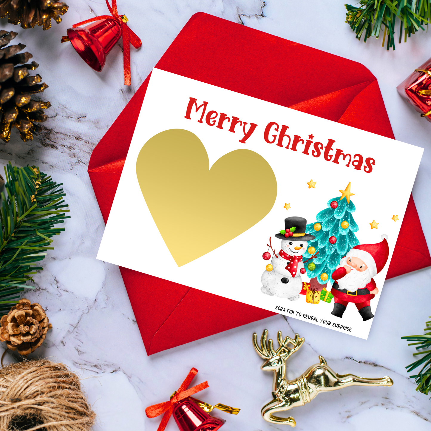 Make Your Own Santa & Snowman Scratch Card