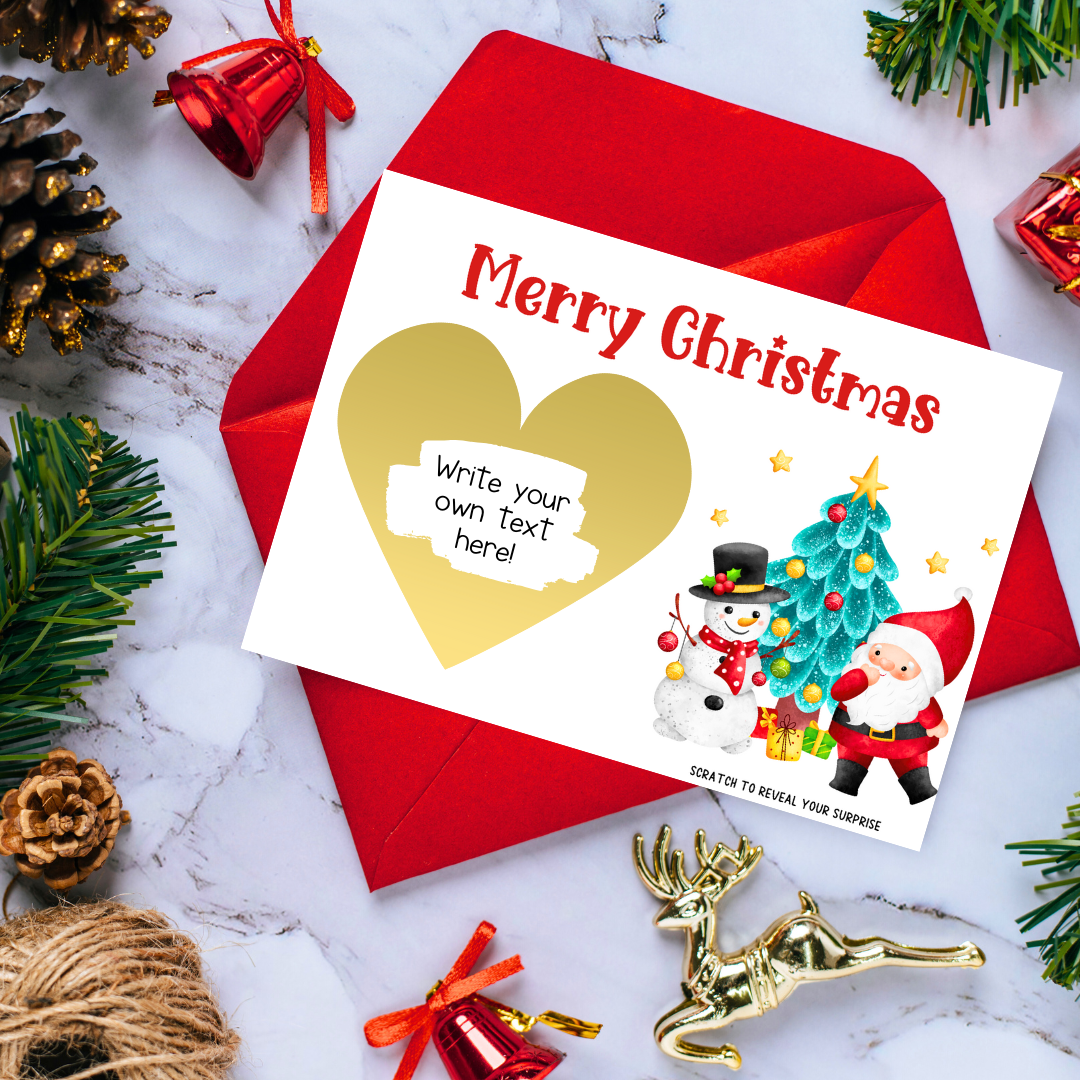 Make Your Own Santa & Snowman Scratch Card
