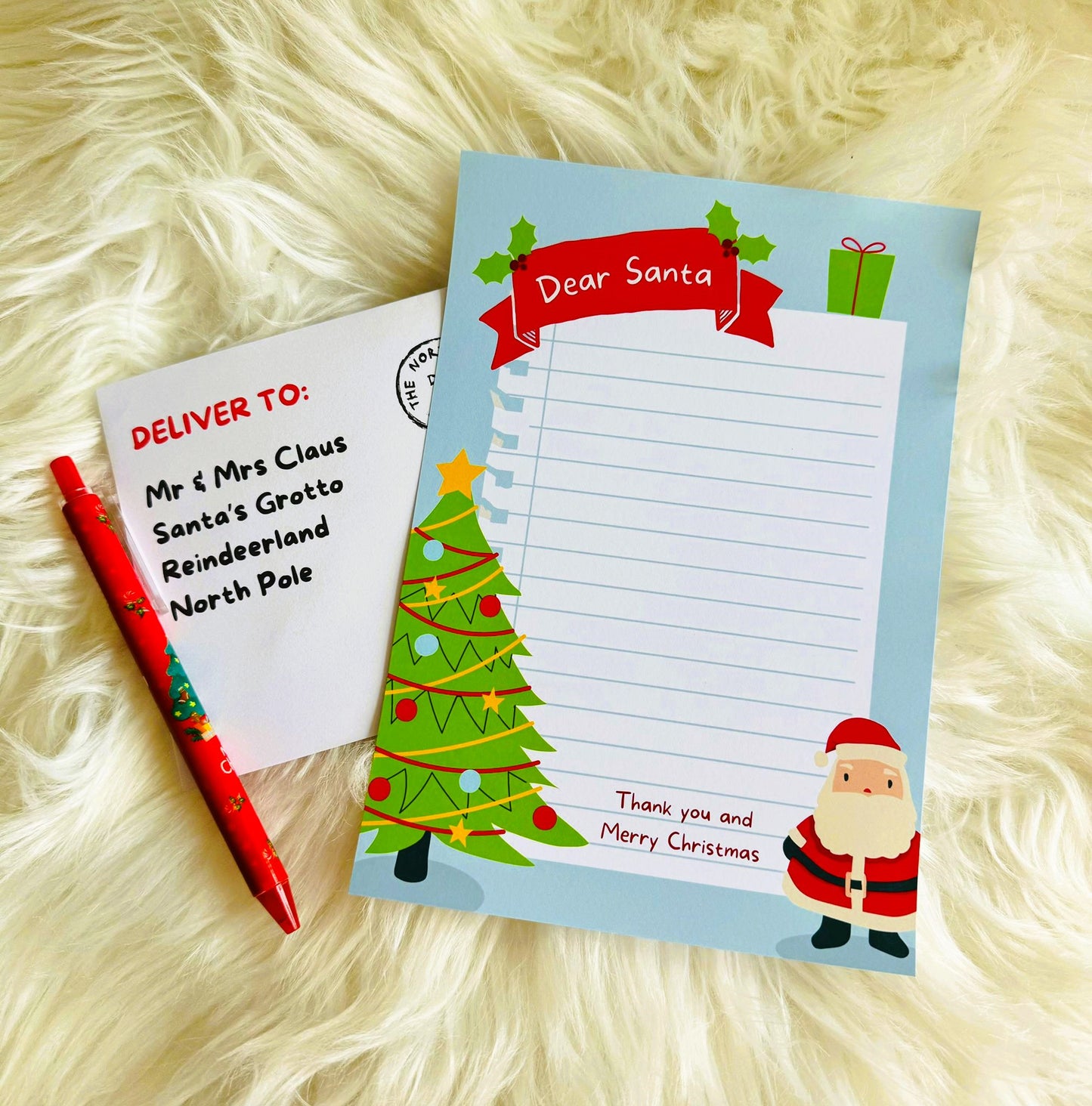 3 Piece Letter to Santa Writing Set