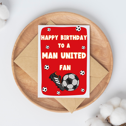 Birthday Man United Fan Card