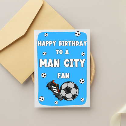 Birthday Man City Fan Card