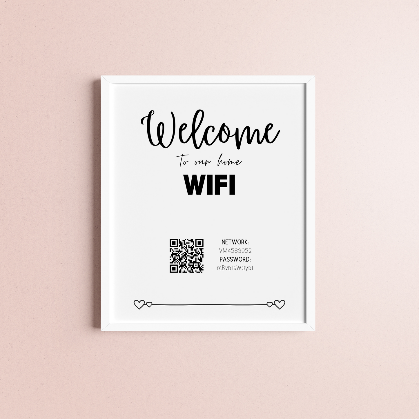 Welcome To Our Home WiFi QR Sign