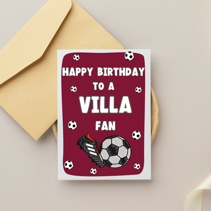 Birthday Villa Fan Card