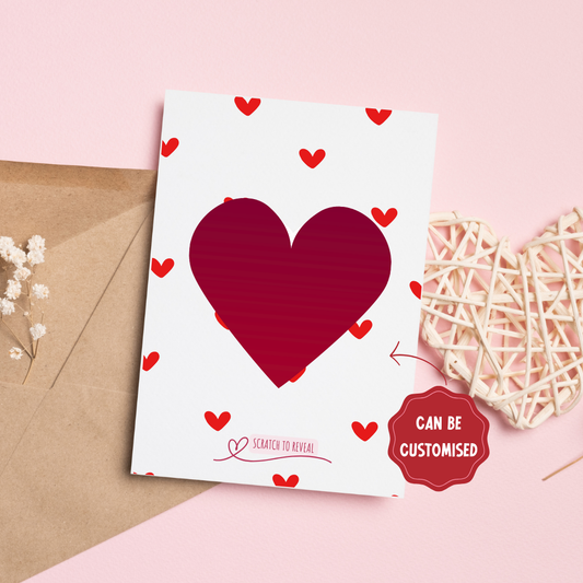 Valentine's Heart Scratch Card