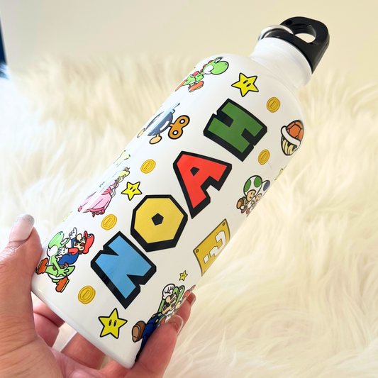 Personalised Super Mario Water Bottle