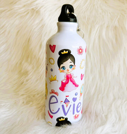 Personalised Pink Princess Water Bottle