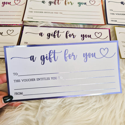 Luxury Heart Foiled Voucher