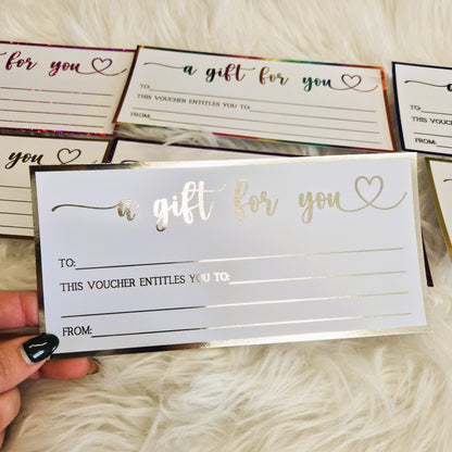 Luxury Heart Foiled Voucher