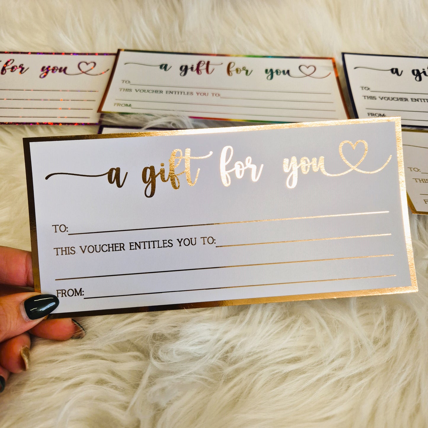 Luxury Heart Foiled Voucher