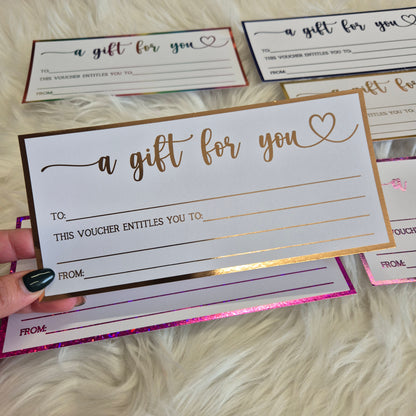 Luxury Heart Foiled Voucher