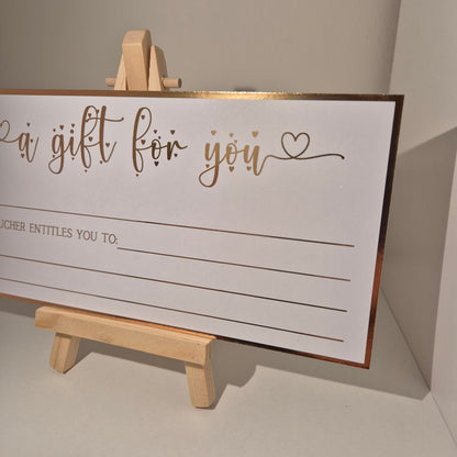 Luxury Foiled Voucher With Hearts