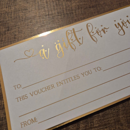 Luxury Foiled Voucher With Hearts