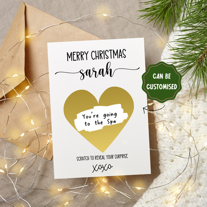 Christmas Heart Scratch Card