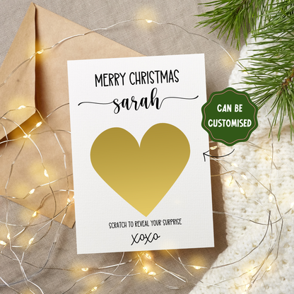 Christmas Heart Scratch Card