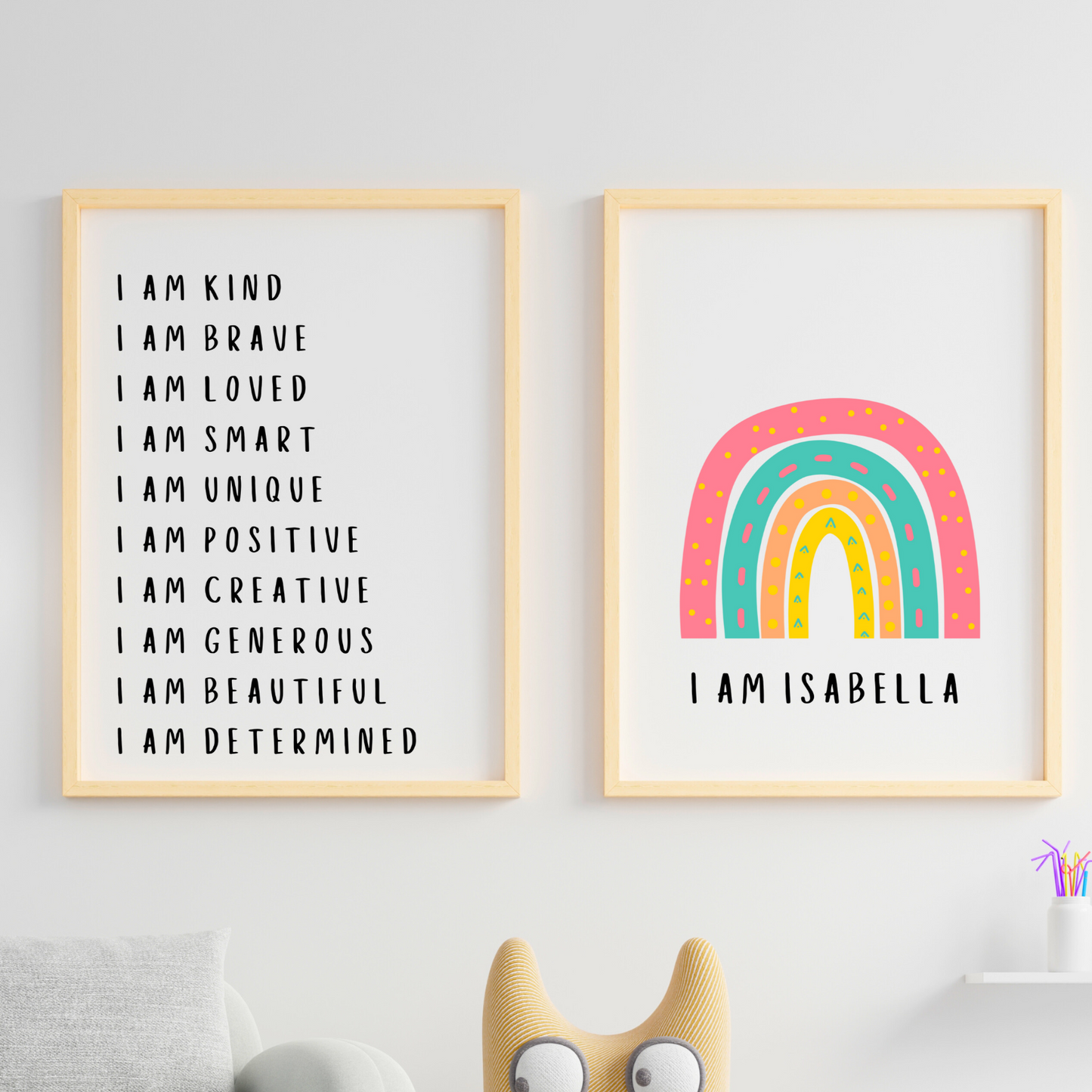 Retro Rainbow Positive Affirmations