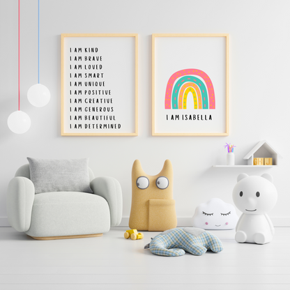 Retro Rainbow Positive Affirmations