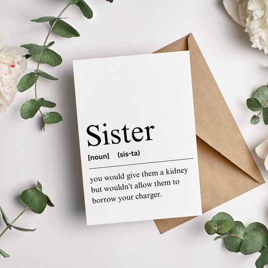 Sister Definition Card