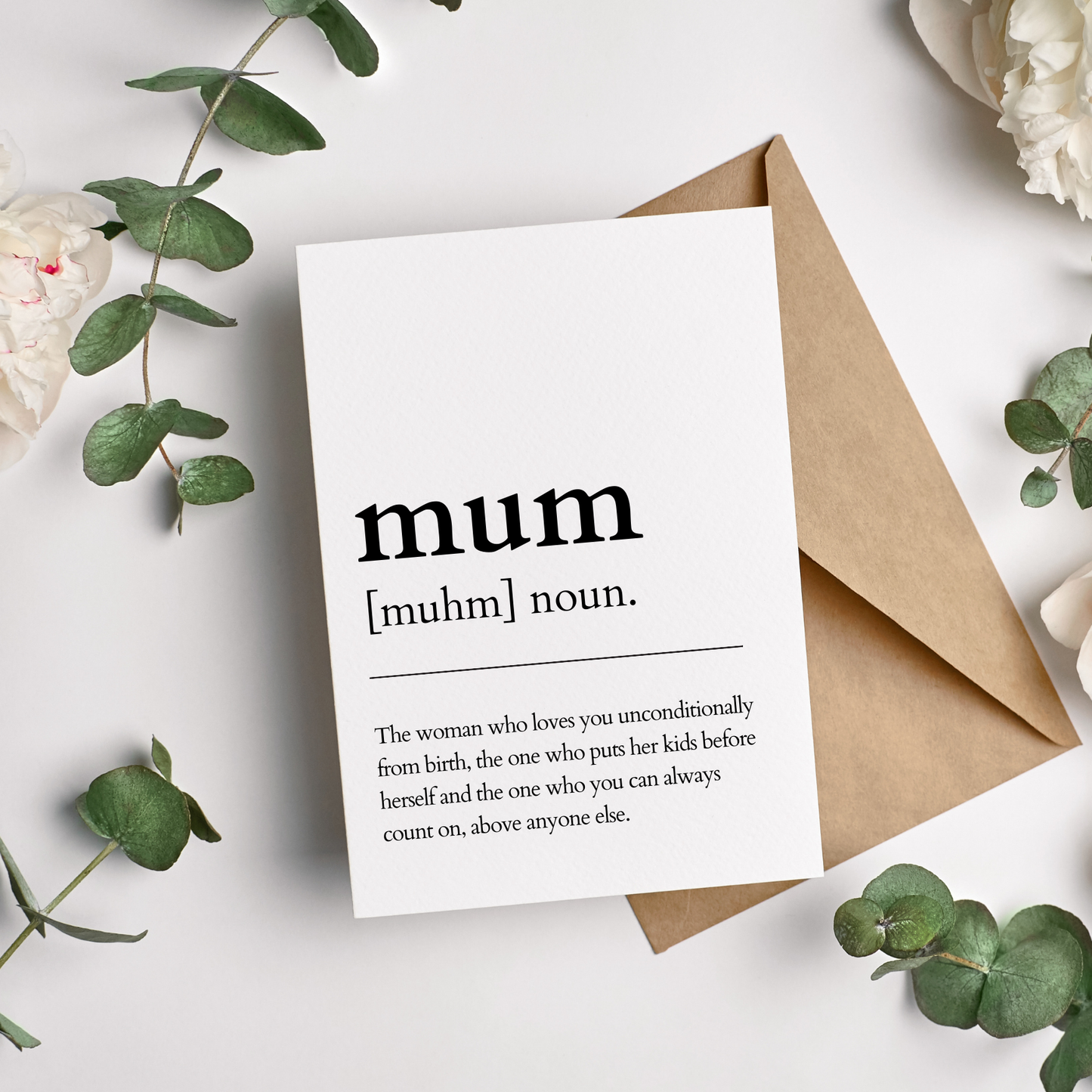 Mum Definition Greeting Card