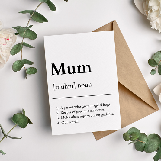 Mum Definition Card