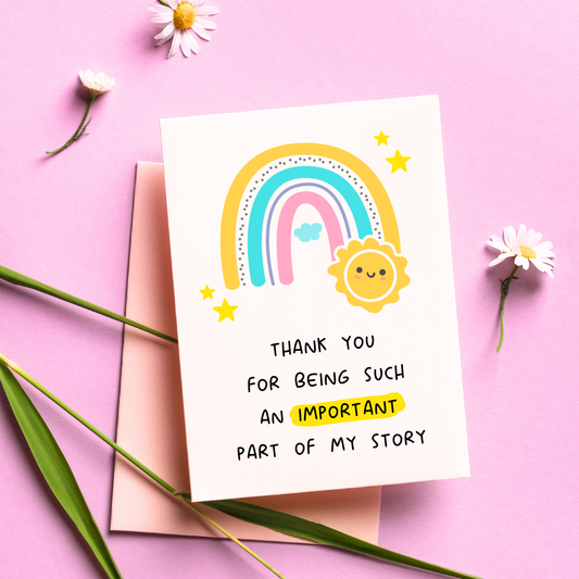 Rainbow Thank You Card