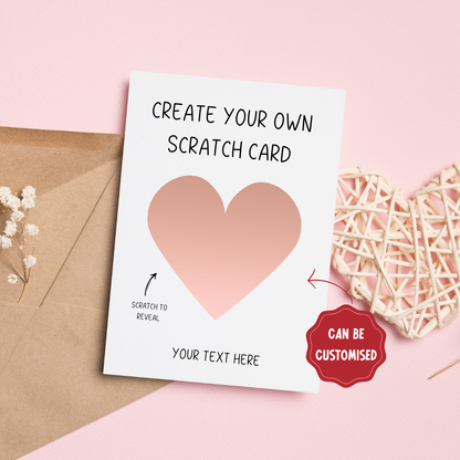 Personalise Your Own Surprise Scratch Card