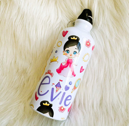 Personalised Pink Princess Water Bottle