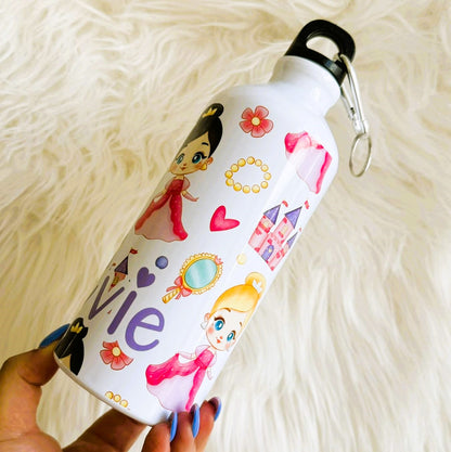 Personalised Pink Princess Water Bottle