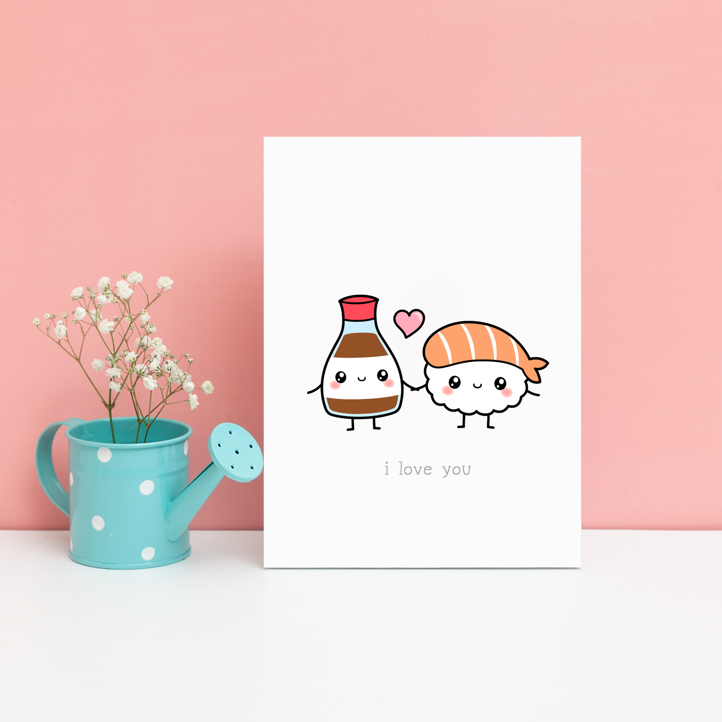 Cute Kawaii Soy & Sushi Card