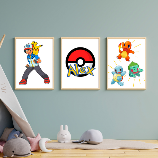 Pokémon Set of 3 Prints