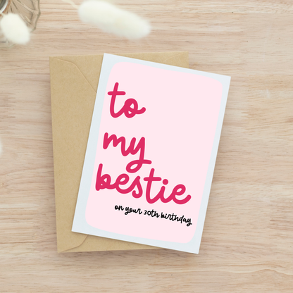 To My Bestie Pink Card