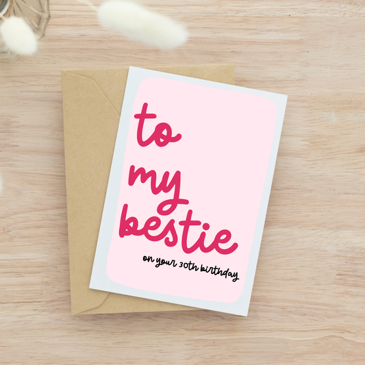 To My Bestie Pink Card