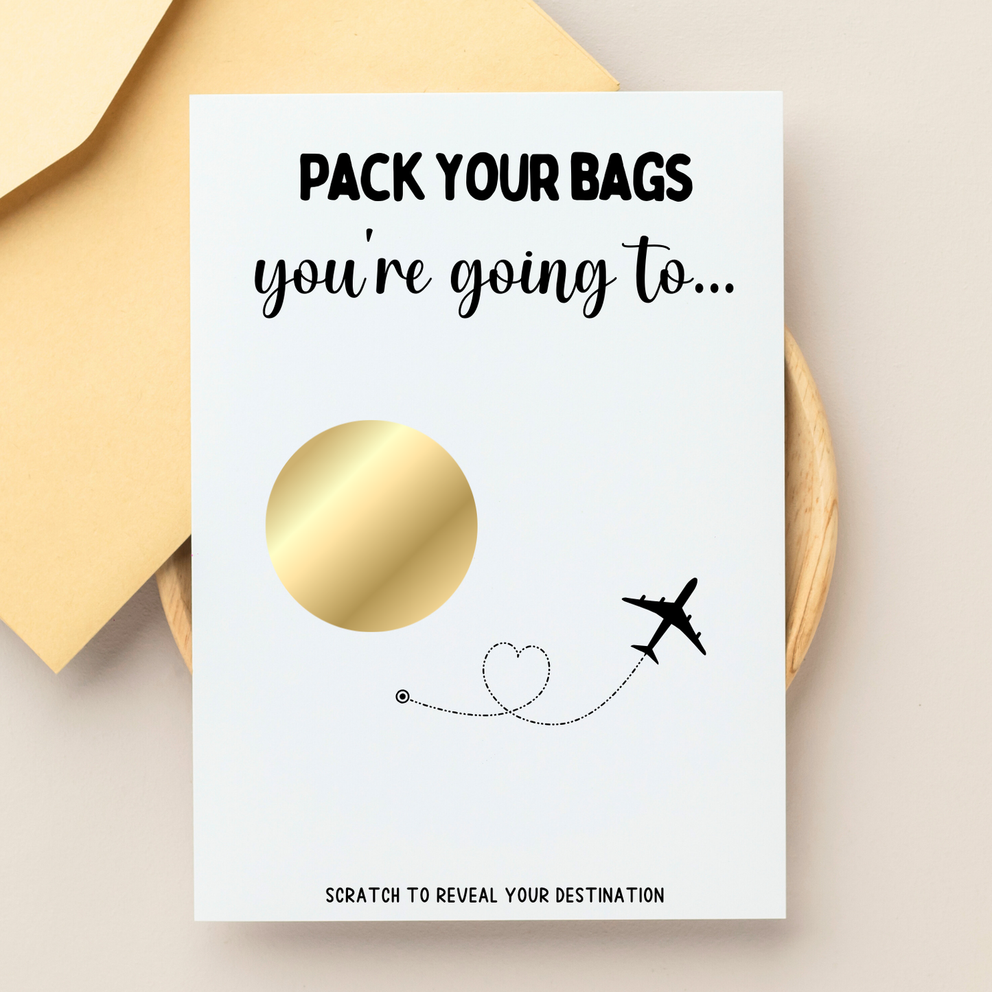 Pack Your Bags Aeroplane Scratch Card