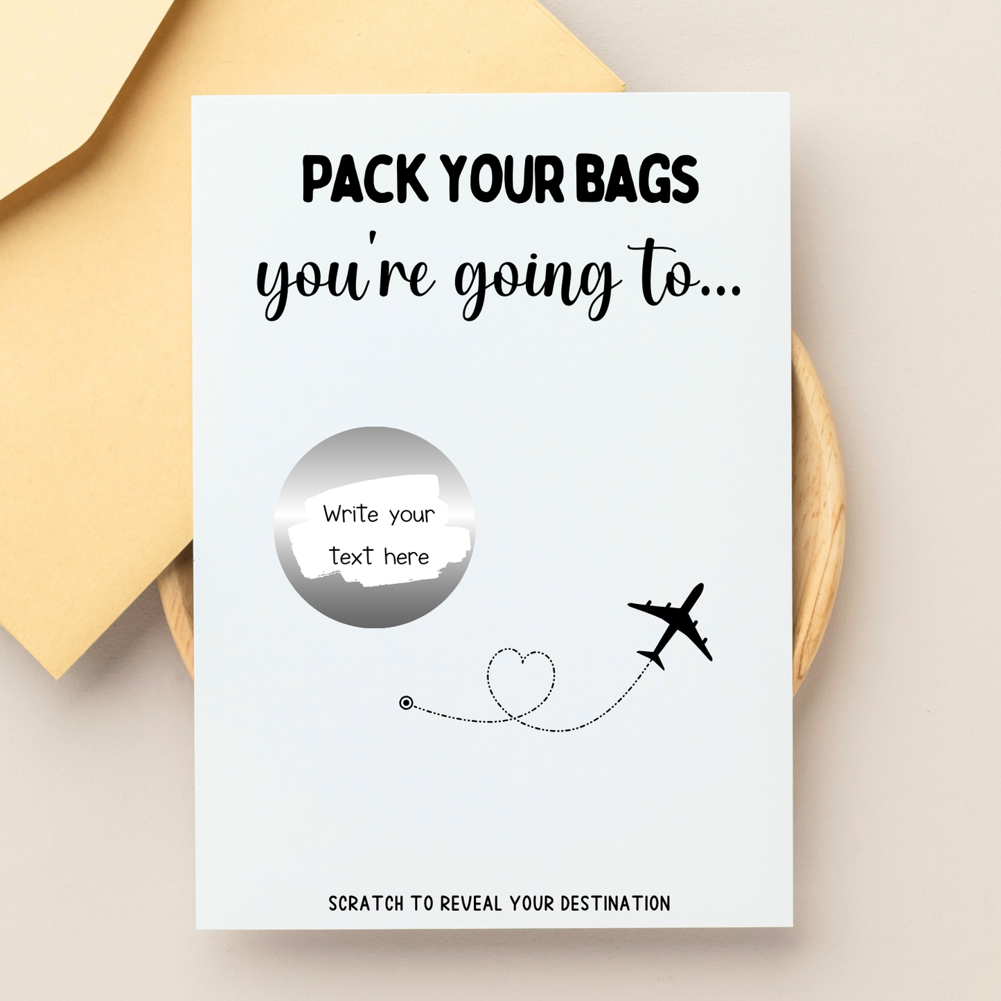 Pack Your Bags Aeroplane Scratch Card