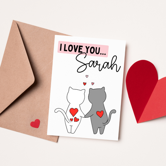 Valentine's Cats Card