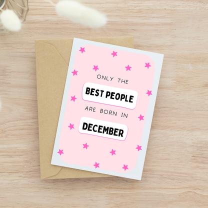 Best People Pink Card