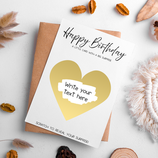 Birthday Heart Scratchie