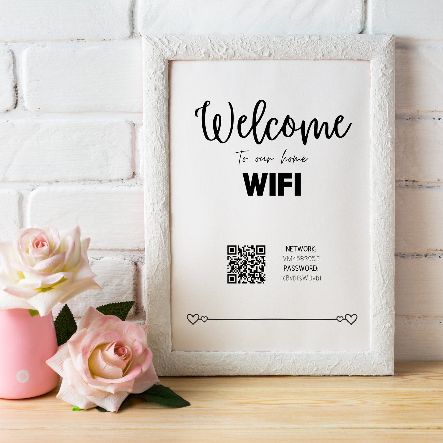 Welcome To Our Home WiFi QR Sign