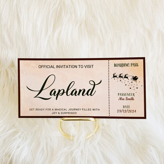 Personalised Lapland Invitation Ticket