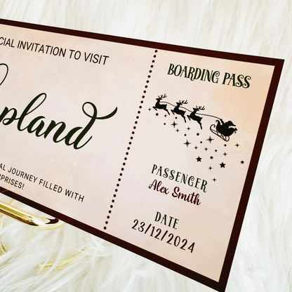 Personalised Lapland Invitation Ticket