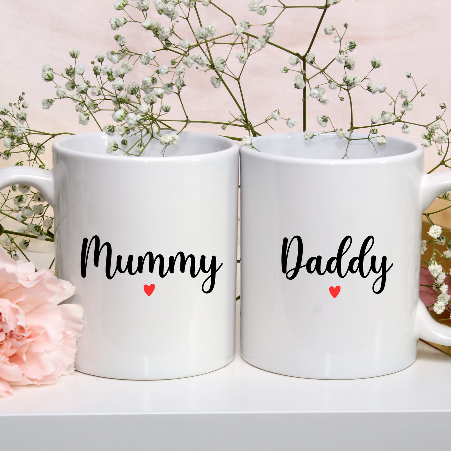 Mummy & Daddy Heart Mugs