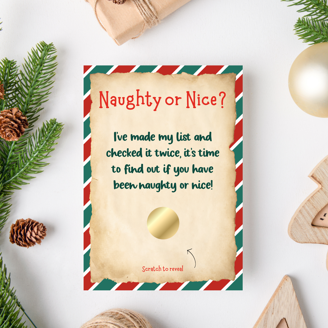 Naughty or Nice Reveal Card