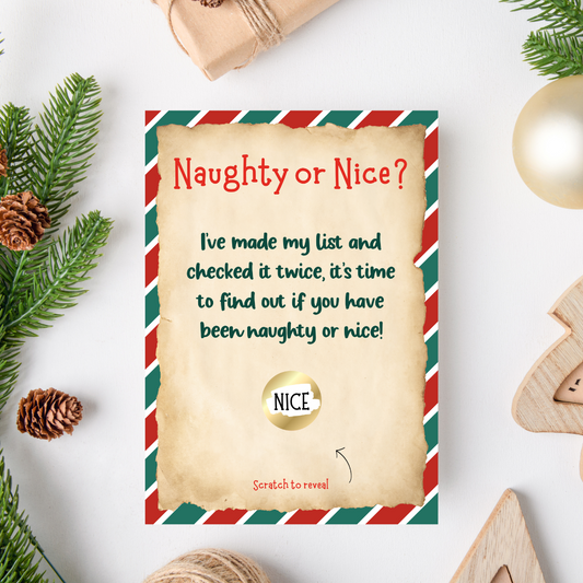 Naughty or Nice Reveal Card