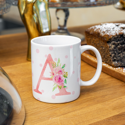 Floral Initial Mug