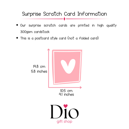 Personalise Your Own Surprise Scratch Card