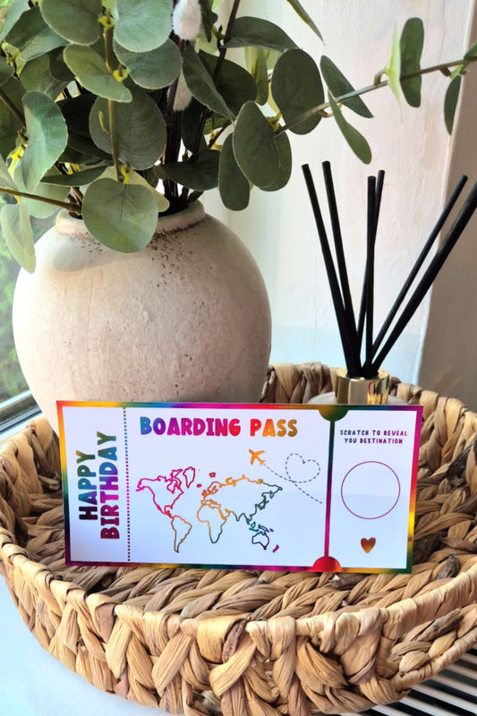 Birthday Boarding Pass Foiled Voucher