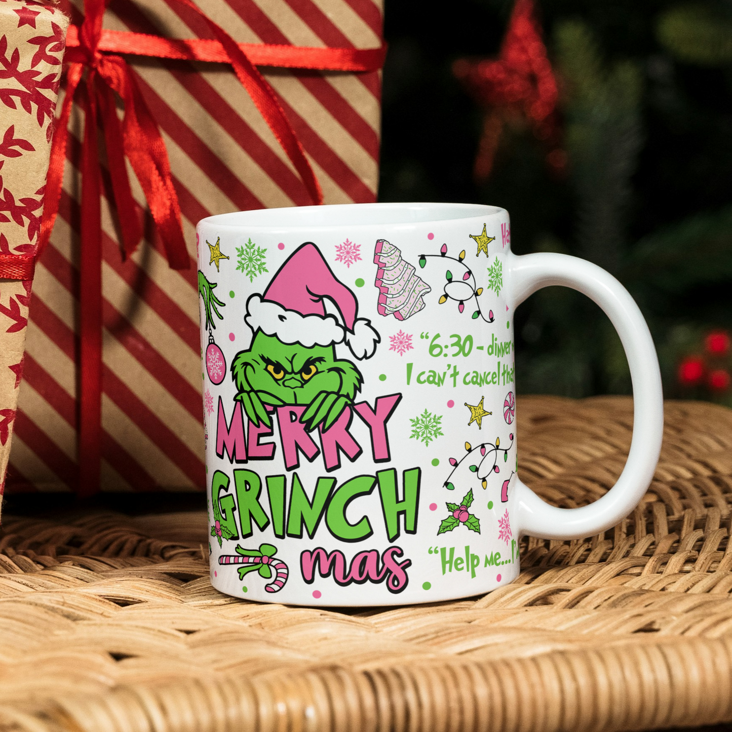 Pink Grinchy Mug